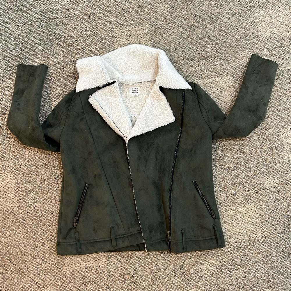 Some Days Lovin Jacket. Olive Green. XS. Perfect condition, never worn